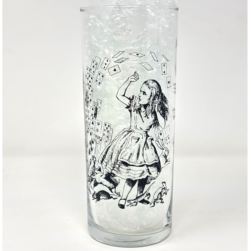 Fishs Eddy Alice In Wonderland 5.75" Libbey Zombie Glass ‘Pack of Cards' Theme